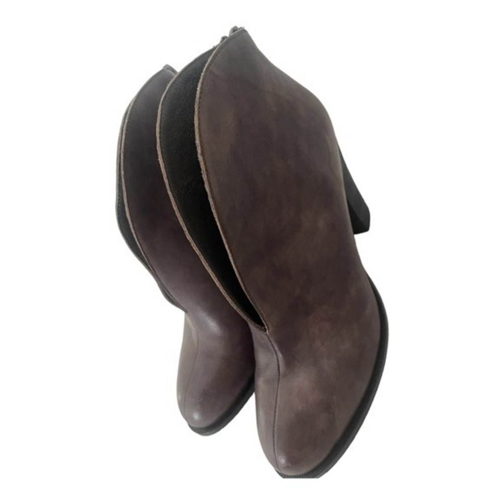 Antelope Grey Leather Hope Booties - Size 37